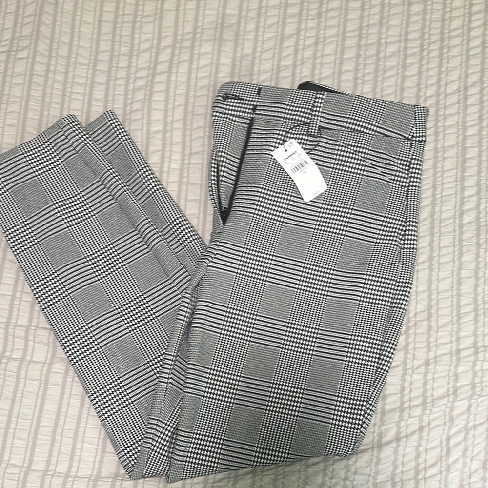 Express Black and White Dress Pants with Pinstripes